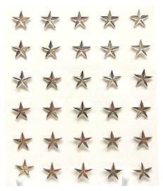 Kunst-Diamant-Sticker Sterne 11mm gold